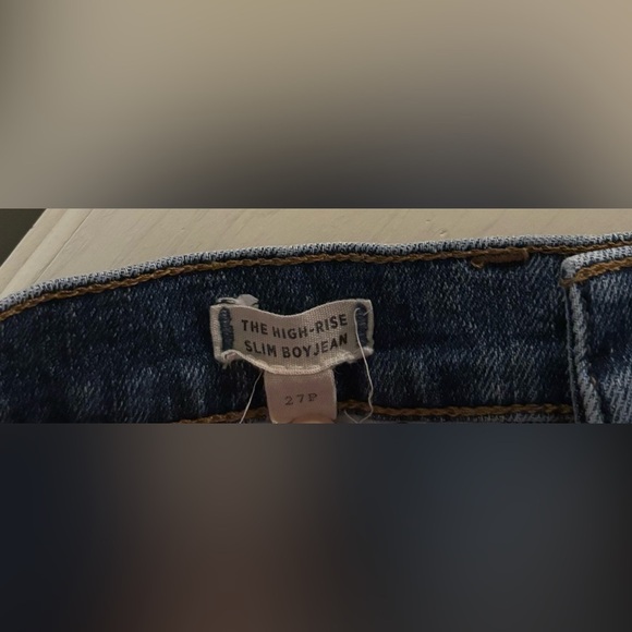 Madewell High Rise Slim Boy Jean in Medium Blue, Size 27 Petite - Picture 7 of 10